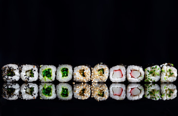 Sushi on a black background 2