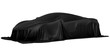 Racing design car covered with black cloth