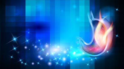 Stomach disorder abstract sparkling design