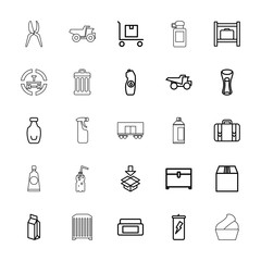 Canvas Print - Collection of 25 container outline icons