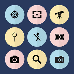 Sticker - Set of 9 focus filled icons