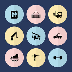 Poster - Set of 9 lift filled icons