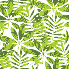 Wall Mural - Concept tropical leaves seamless pattern.