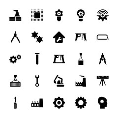 Poster - Collection of 25 engineering filled icons