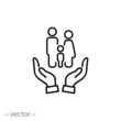 © Yurii - Hands holding family icon vector