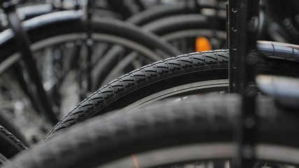 Canvas Print - Bicycles close up