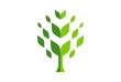 abstract tree green concept logo icon