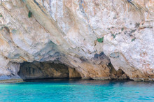 Poseidon's Cave, Porto Vromi, Showing The Face Of Poseidon