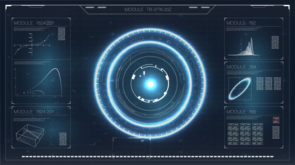 Aufkleber - Hud, great design for any purposes. Futuristic interface element. 