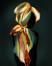 Multicolored Hair Woman