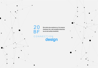 Aufkleber - Connection structure and network abstract background