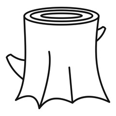 Poster - fresh tree stump icon. outline illustration of fresh tree stump vector icon for web design isolated 