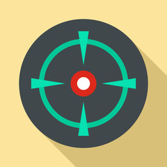 Sticker - Old gun aim icon. Flat illustration of old gun aim vector icon for web design