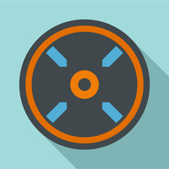 Sticker - Circle aim target icon. Flat illustration of circle aim target vector icon for web design