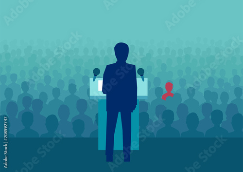 Fotomural Flat style of politician making speech