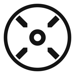 Poster - Modern gun target icon. Simple illustration of modern gun target vector icon for web design isolated on white background