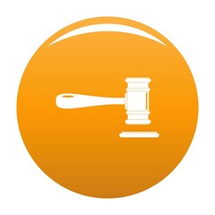 Poster - Court icon. Simple illustration of court vector icon for any design orange