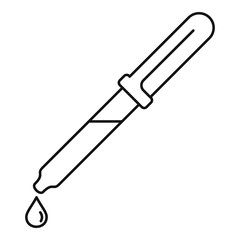 Poster - pipette blood icon. outline illustration of pipette blood vector icon for web design isolated on whi
