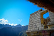 View out an Ancient Window in Machu Picchu, Peru