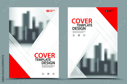 red cover template vector book cover design template in a4