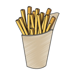 Poster - Frnech fries in box vector illustration graphic design