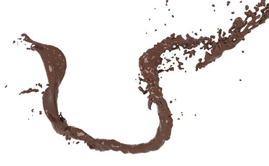 Leinwandbilder - 3D render of water splash in line with clipping path