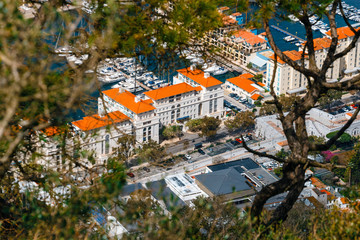 Wall Mural - View over Gibraltar city and sea port  from the top of the rock