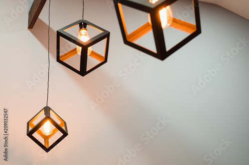 Group Of Modern Luxury Light Lamp Edison Lamp Square Box