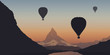 © pict rider - Montgolfière - montagne - Mont Cervin - évasion - liberté - calme - coucher de soleil - Suisse