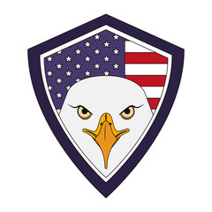 Wall Mural - american bald eagle shield vector illustration design