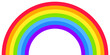 © Slanapotam - Rainbow arc shape, half circle, bright spectrum colors, colorful striped pattern