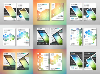 Wall Mural - Set of Brochure templates, Flyers Design or Depliant Covers for business purposes