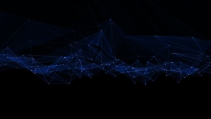 Poster - Mesh network pattern background. Communication technology concept.