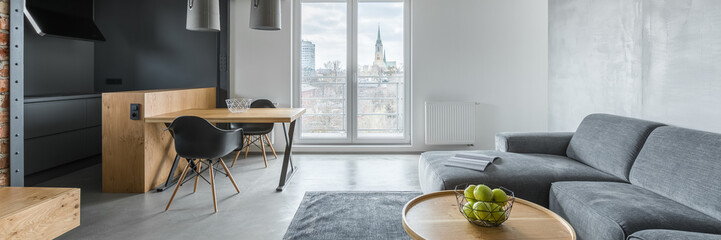 Sticker - Living room with balcony