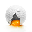 Golf ball egg isolated