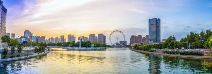 Urban architectural landscape in Tianjin, China