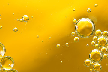 Wall Mural - golden yellow bubble oil, abstract background