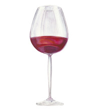 Red Wine. Watercolor/watercolour Illustration