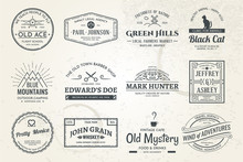 Set Of Vintage Template Logos. Perfectly To Your Company Logos, Advertisement, Promotion Material, Sticker And Business Cards.