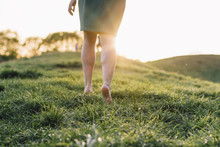  Walk Barefoot On The Grass At Sunset