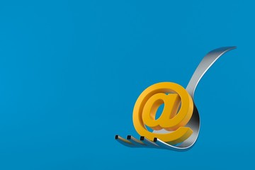 Sticker - Fork with e-mail symbol