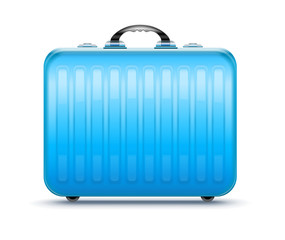 Wall Mural - Suitcase for travel, icon isolated white background. EPS10.