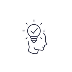 Poster - idea, insight, creative thinking line icon