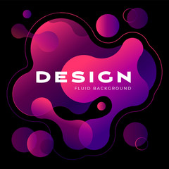 Wall Mural - Colorful geometric background design. Fluid shapes composition with trendy gradients. Eps10 vector.