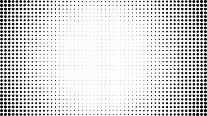 Wall Mural - Halftone dotted background. Halftone effect vector pattern. Circle dots isolated on the white background.