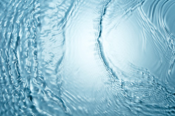 Background of blue clear water in motion with waves