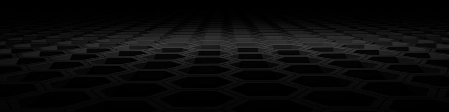 black header / futuristischer header / Wabenanordnung