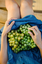 Person Eating Green Grape