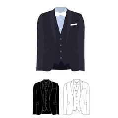Wall Mural - men's jacket with shirt and tie