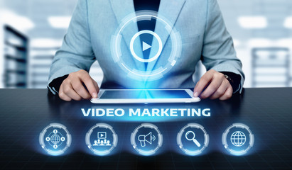 Poster - Video Marketing Advertising Businesss Internet Network Technology Concept